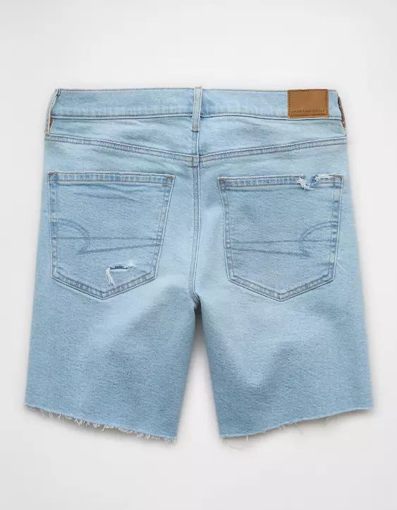 AE 8" Strigid Ripped Perfect Denim Bermuda Short - Image 4
