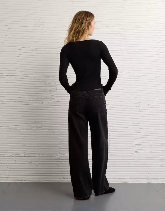 AE Long Sleeve Boatneck Baby Tee - Image 2