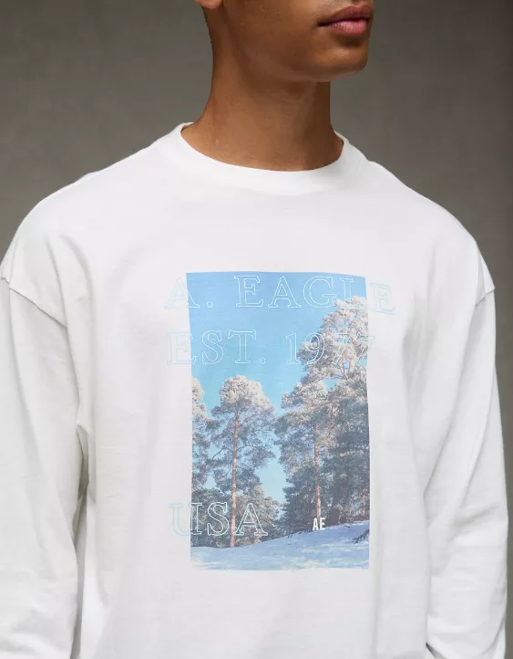 AE Boxy Long Sleeve Destination Graphic T-Shirt - Image 7