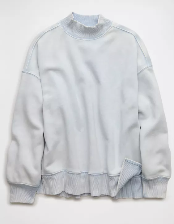 AE Everyday Luxe Mock Neck Sweatshirt - Image 3