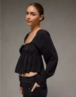 AE Long Sleeve Babydoll Blouse