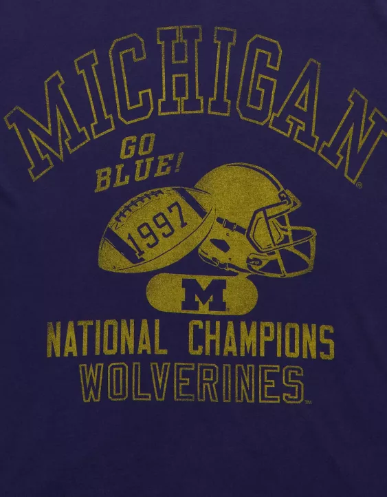 AE Boxy Michigan Wolverines Graphic T-Shirt - Image 6