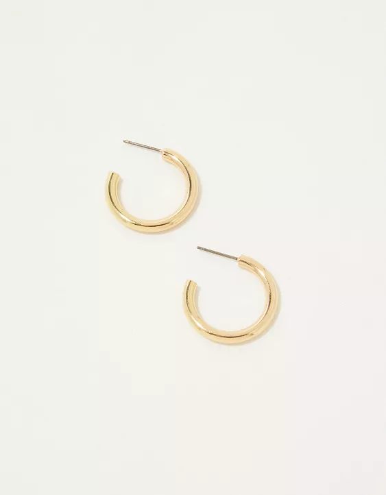 Aerie Gold Hoop Earrings - Image 2