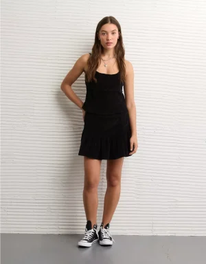 AE High-Waisted Drop-Waist Mini Skirt