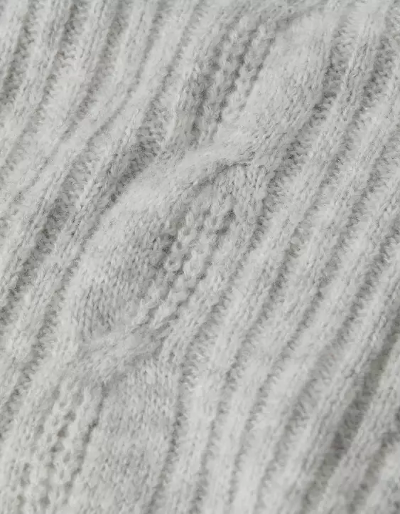AE Whoa So Soft Notch Neck Cable Sweater - Image 7