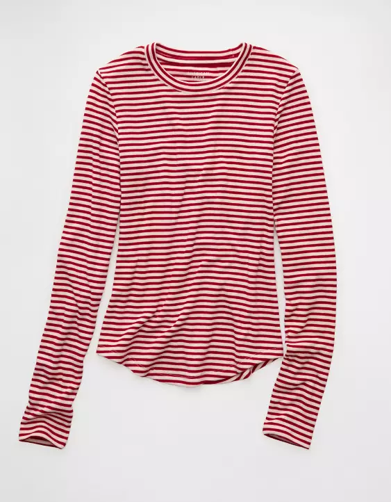 AE Long Sleeve Cozy Crew Neck T-Shirt - Image 3