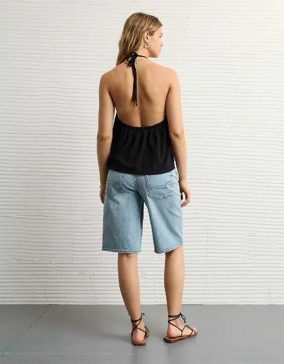 AE Sunchaser Knit Crochet Halter Top - Image 2