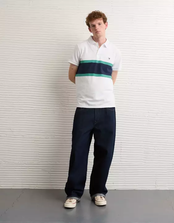 AE Slim Fit Stretch Striped Polo Shirt - Image 4