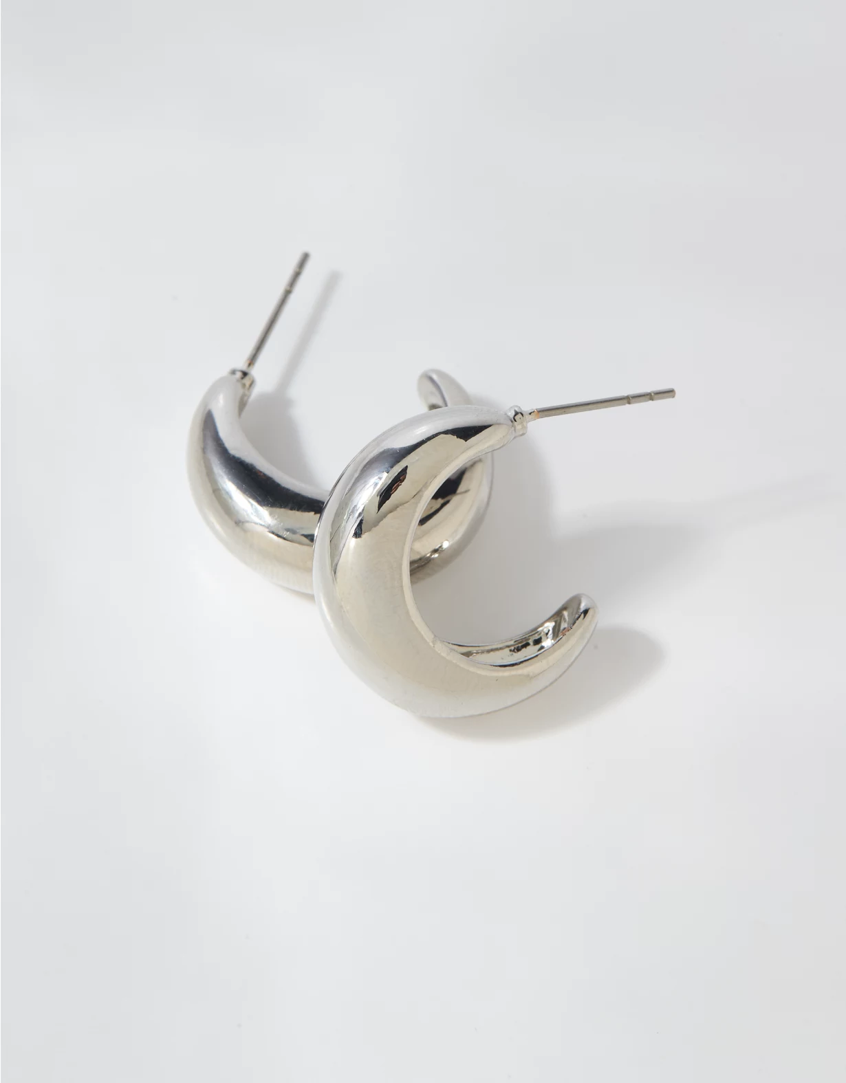 Aerie Shiny Gold Hoop Earrings - Image 2