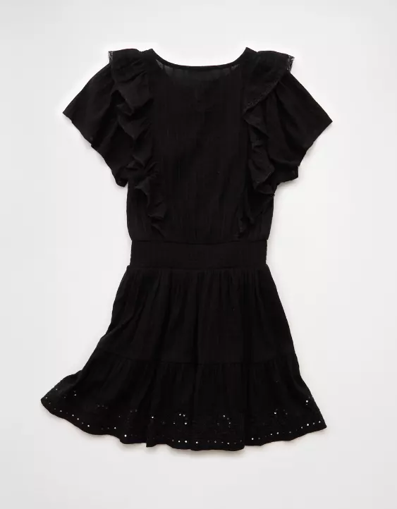 AE V-Neck Ruffle Mini Dress - Image 4