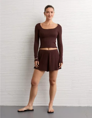 AE Ribbed Plush PJ Set