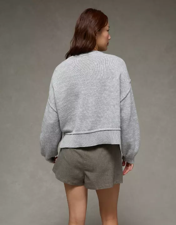 AE Georgia Bulldogs Cropped Sweater - Image 2