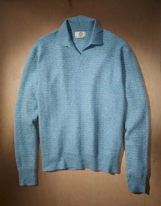 AE x Tru Kolors Long Sleeve Sweater Polo - Image 3