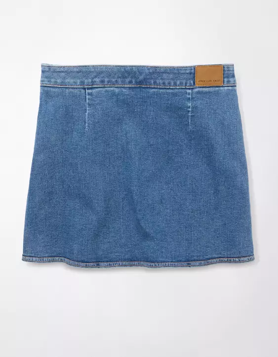 AE Next Level High-Waisted Denim Skort - Image 4