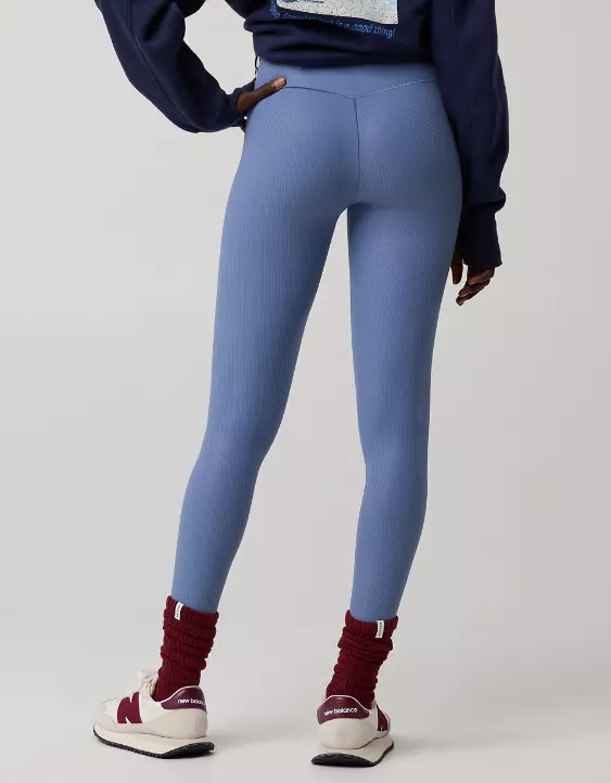 OFFLINE By Aerie Real Me XTRA Rib Foil Legging - Image 2