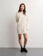 AE Oversized Cable Knit Sweater Dress