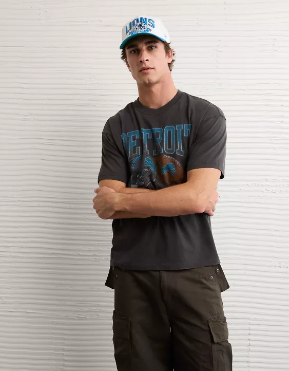 NFL Boxy Detroit Lions Graphic T-Shirt - Image 6