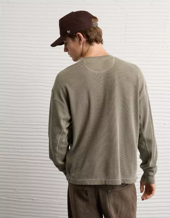 AE Boxy Washed Thermal Shirt - Image 2