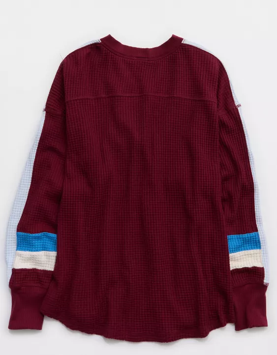 OFFLINE By Aerie Wow! Waffle Notch Neck Long Sleeve T-Shirt - Image 5