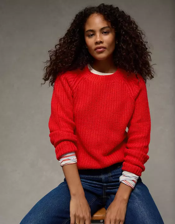 AE Crew Neck Raglan Sweater - Image 5