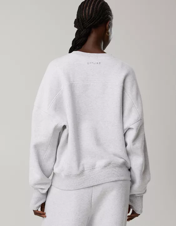 OFFLINE By Aerie Cloud Fleece Classic Crewneck Sweatshirt - Image 2