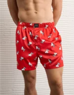 AE Men's Snoopy Satin Pocket Boxer Short
