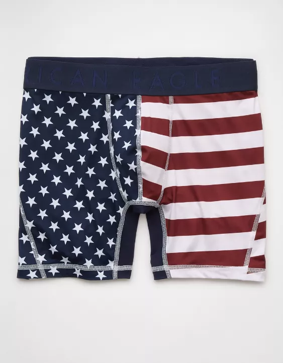 AEO Men's American Flag 6" Flex Boxer Brief - Image 3