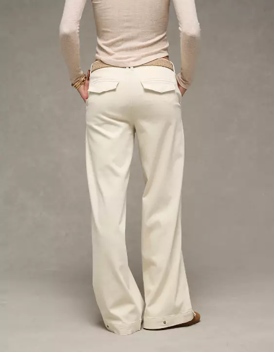 AE Stretch Mid-Rise Ultra Wide-Leg Convertible Trouser - Image 2