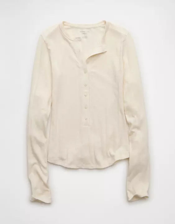 AE Long Sleeve Henley T-Shirt - Image 4