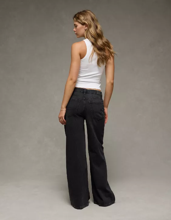 AE Dreamy Drape Strigid Low-Rise Ultra Wide-Leg Jean - Image 2