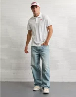 AE 24/7 Wisconsin Badgers Graphic Club Polo Shirt