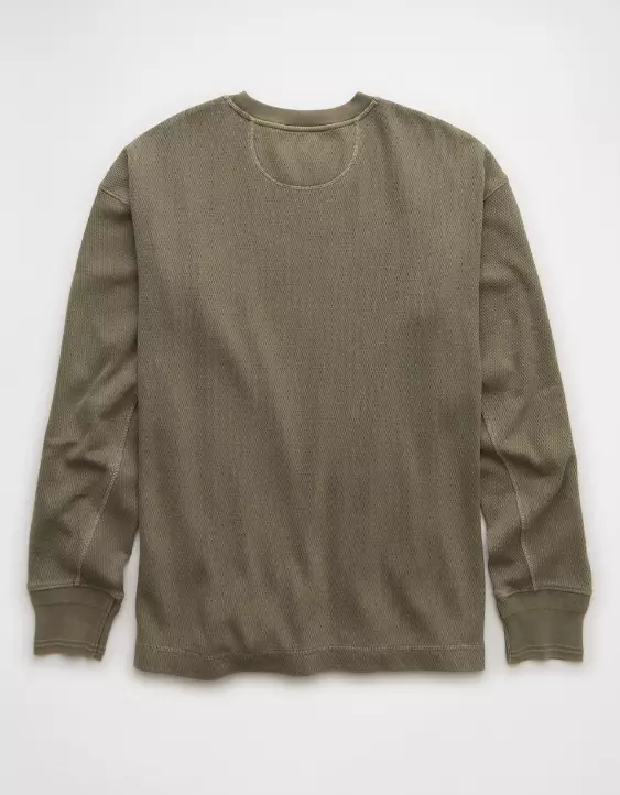 AE Boxy Washed Thermal Shirt - Image 4