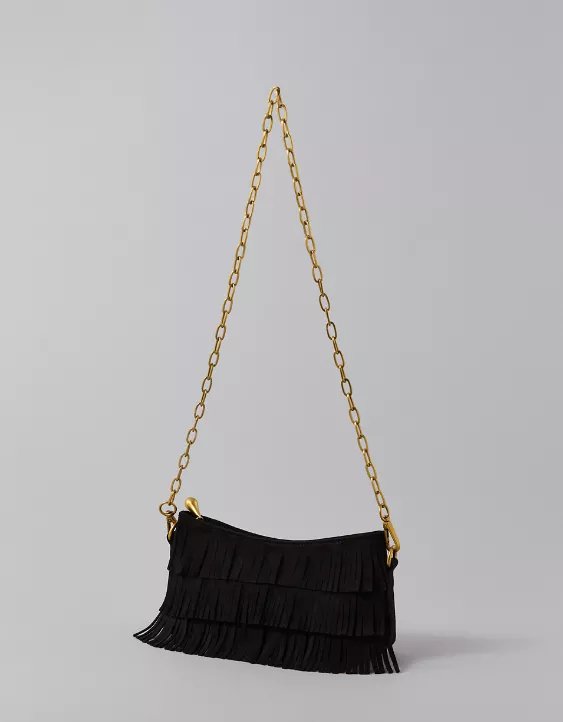 AE Fringed Baguette Bag - Image 4