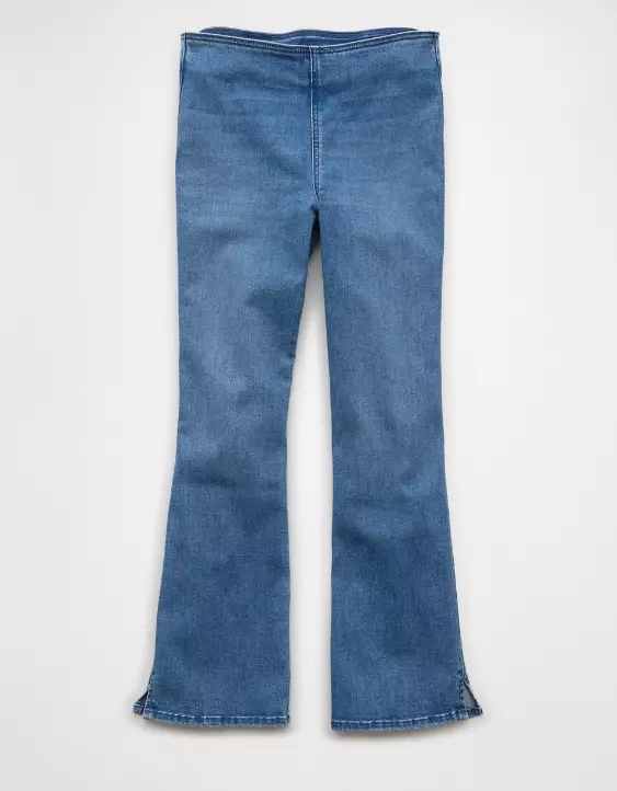 AE Luxe Pull-On High-Waisted Kick Bootcut Crop Jean - Image 3