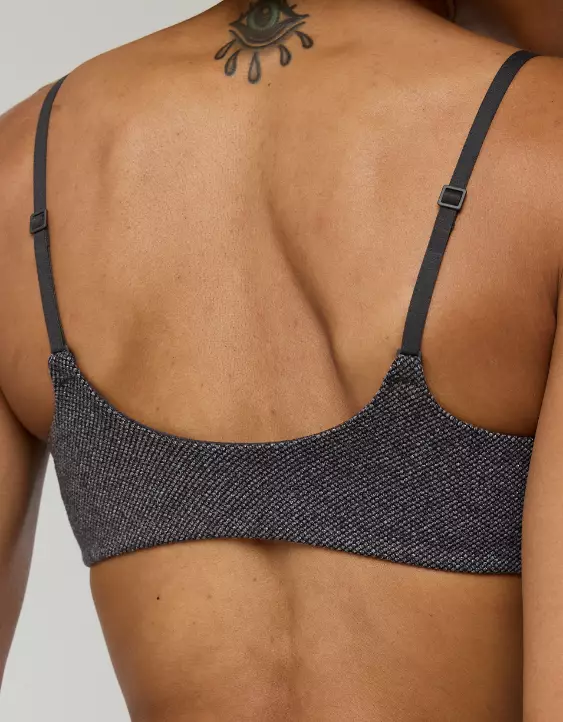 OFFLINE By Aerie Jacquard Twill Curved Band Sports Bra - Image 3
