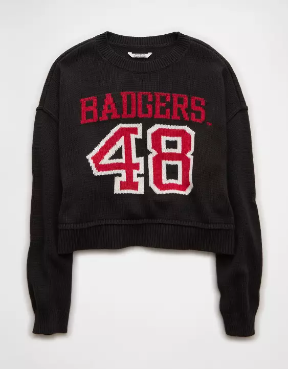 AE Wisconsin Badgers Cropped Sweater - Image 3
