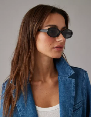 AE Black Oval Sunglasses