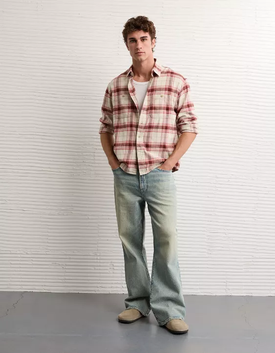 AE Relaxed Fit Everyday Flannel Shirt - Image 5