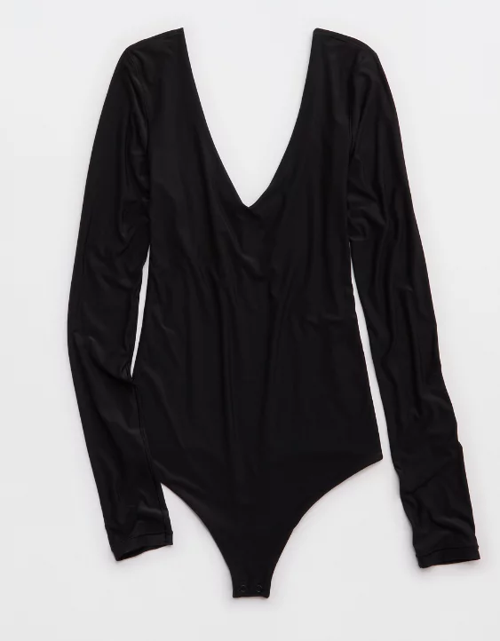 SMOOTHEZ Long Sleeve Plunge Bodysuit - Image 3