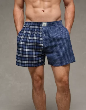 AEO Stretch Plaid Classic Boxer Short