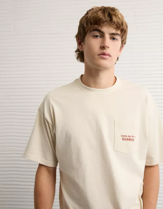 AE Boxy Guinness Graphic Pocket T-Shirt - Image 5