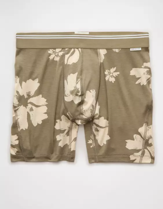 AEO Men's Floral Print 6" Ultra Soft Boxer Brief - Image 3