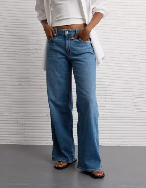 AE Stretch Low-Rise Baggy Wide-Leg Jean