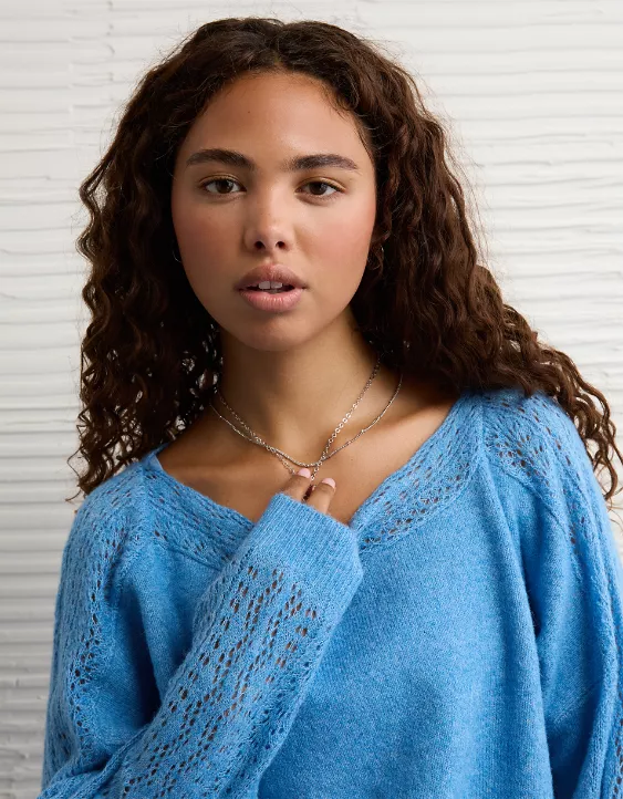 AE Whoa So Soft Lace Sweater - Image 7