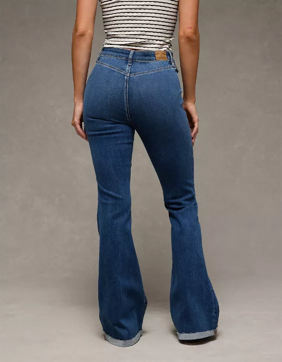 AE Next Level Super High-Waisted Flare Jean - Image 2