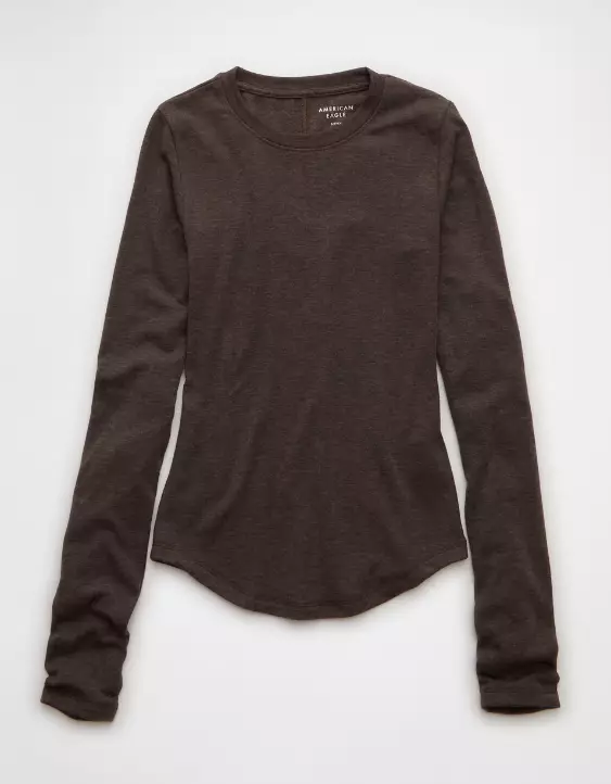 AE Long Sleeve Cozy Crew Neck T-Shirt - Image 3