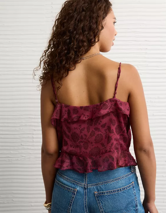 AE Ruffled Chiffon Cami Top - Image 2