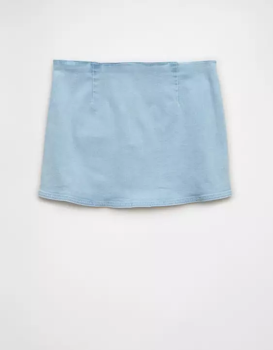 AE Next Level Low-Rise Denim Micro Skort - Image 4
