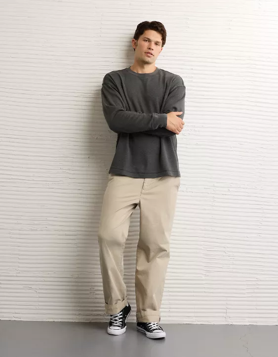 AE Boxy Washed Thermal Shirt - Image 5