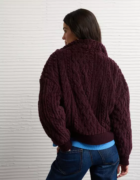 AE Cable Sherpa Full-Zip Sweatshirt - Image 2